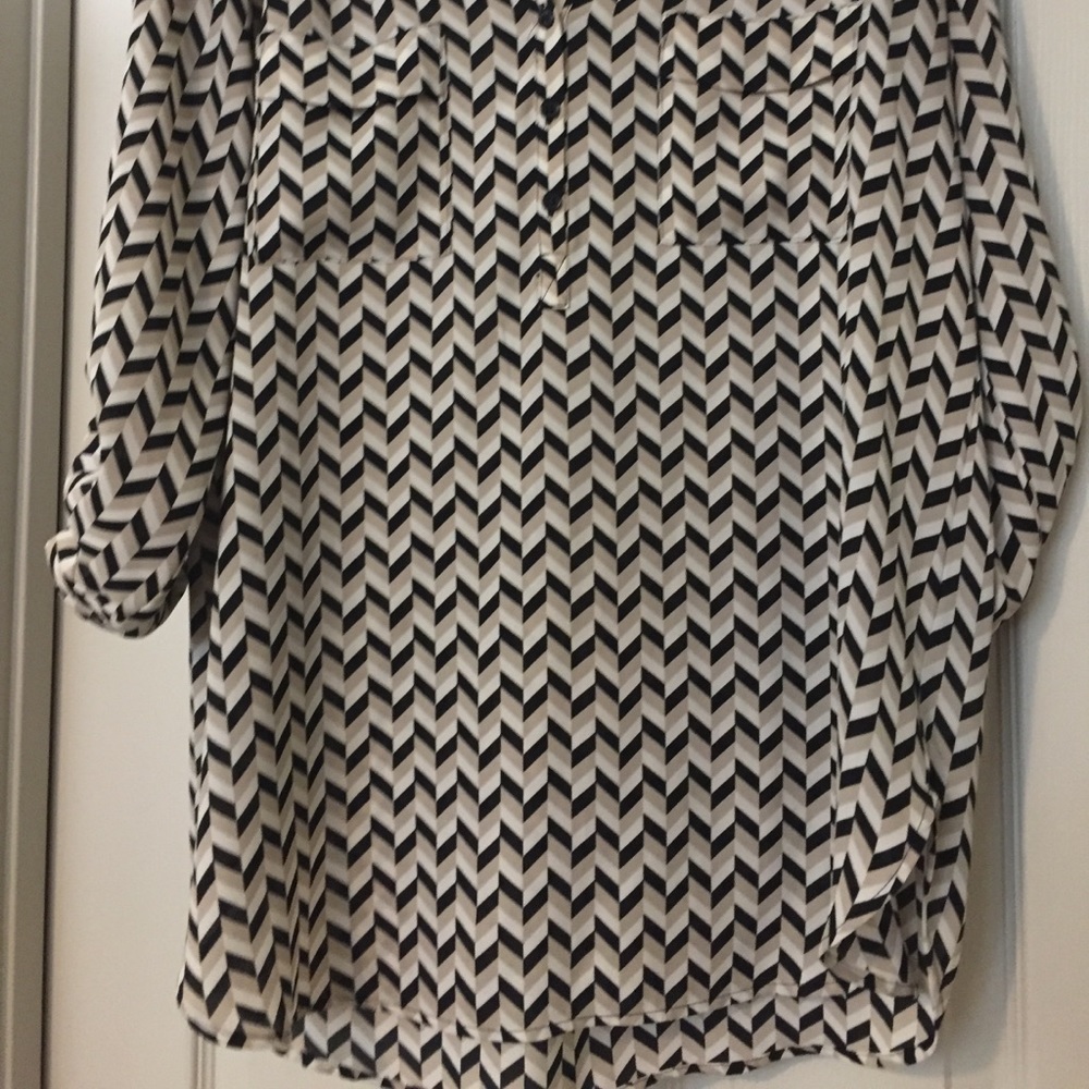 Work Blouse. Chevron Pattern. - image 2